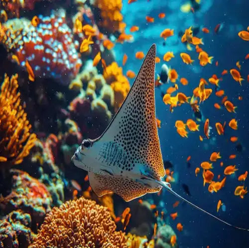 Cantarel Cozumel – Seasonal Eagle Ray Diving dive site in Cozumel, Mexico — underwater reef photo — gallery photo