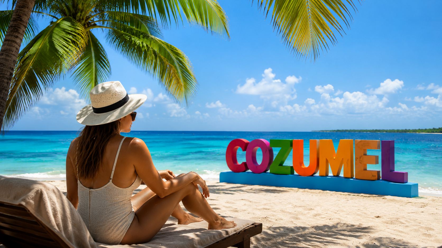Cozumel non-diver activities with beach, turquoise water, and island scenery