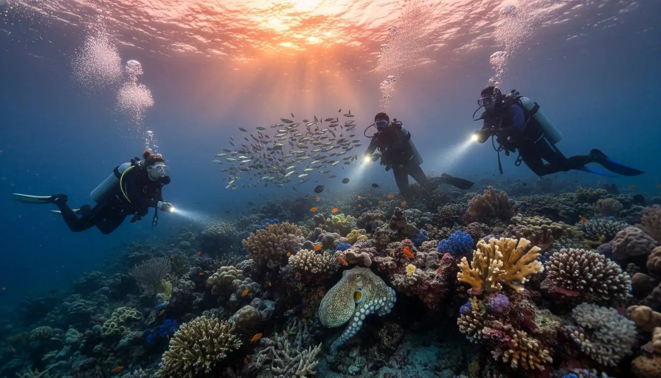 Cozumel twilight dive at sunset