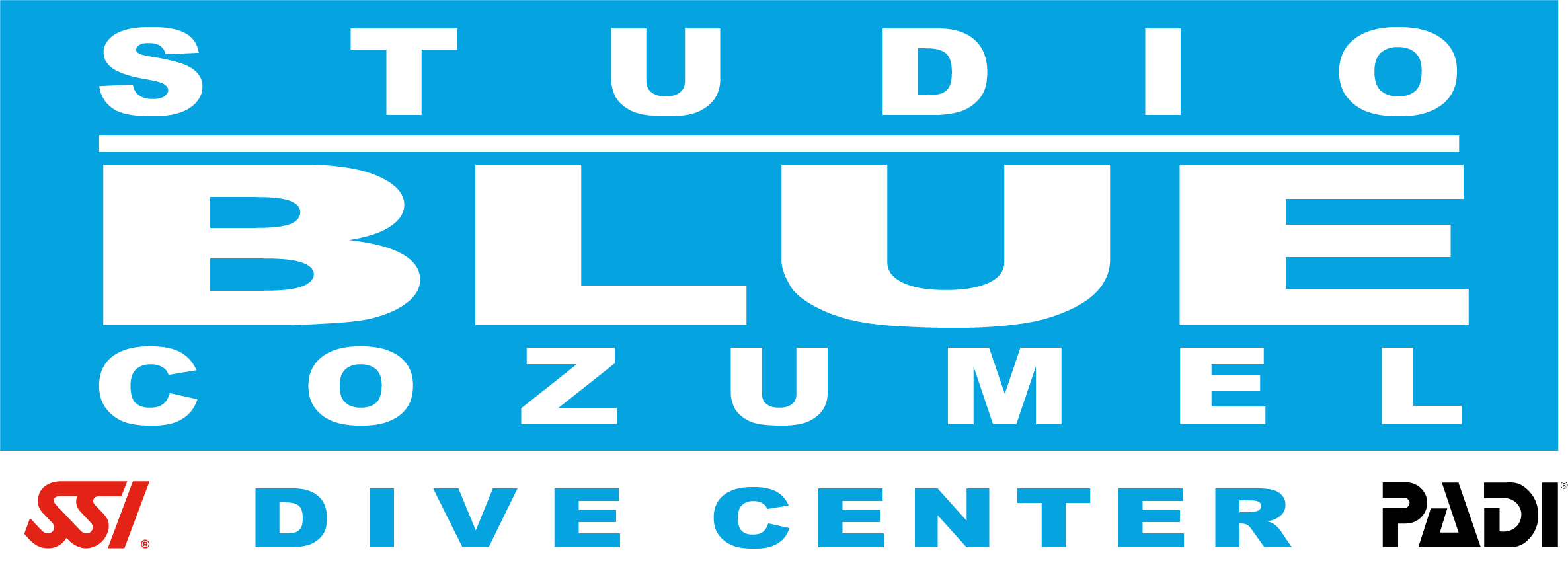 Studio Blue Cozumel dive center logo, Cozumel, Mexico
