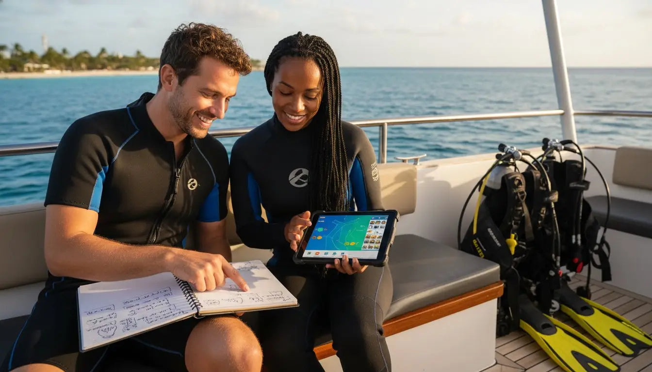 Dive logbook and computer download for Cozumel dives
