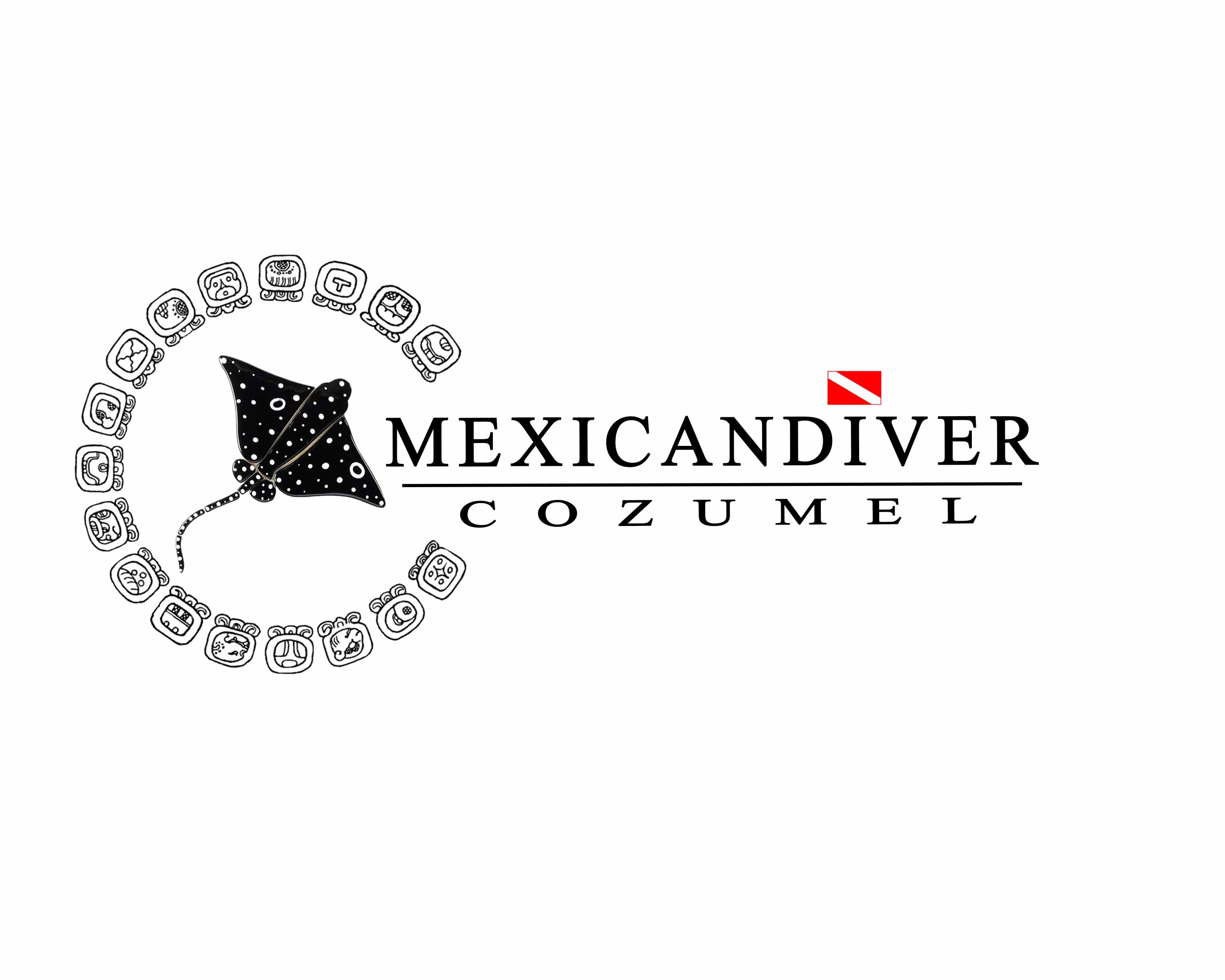 Mexicandiver Cozumel dive center logo, Cozumel, Mexico