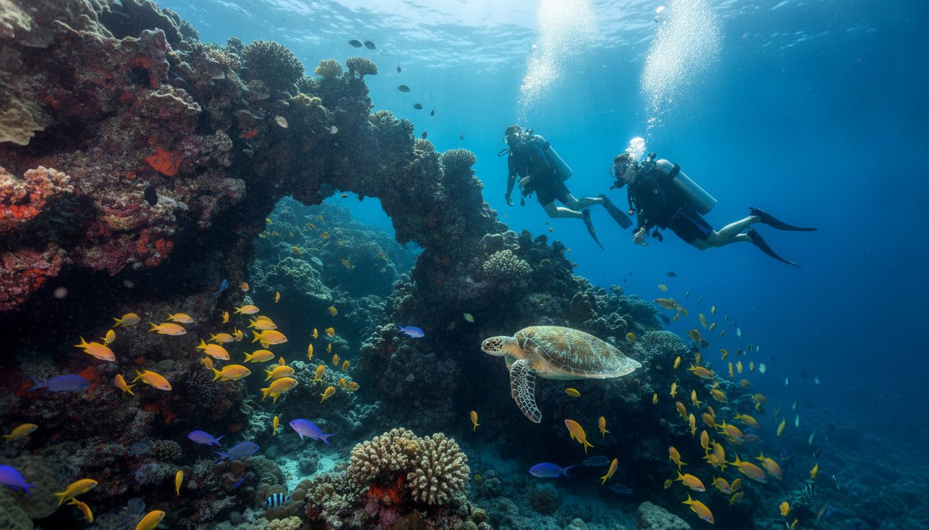 A private dive charter on the Cozumel reef