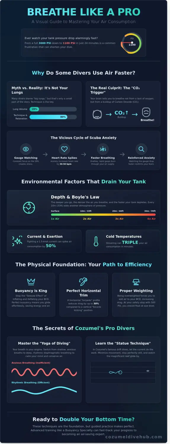 Tips for better air consumption while diving