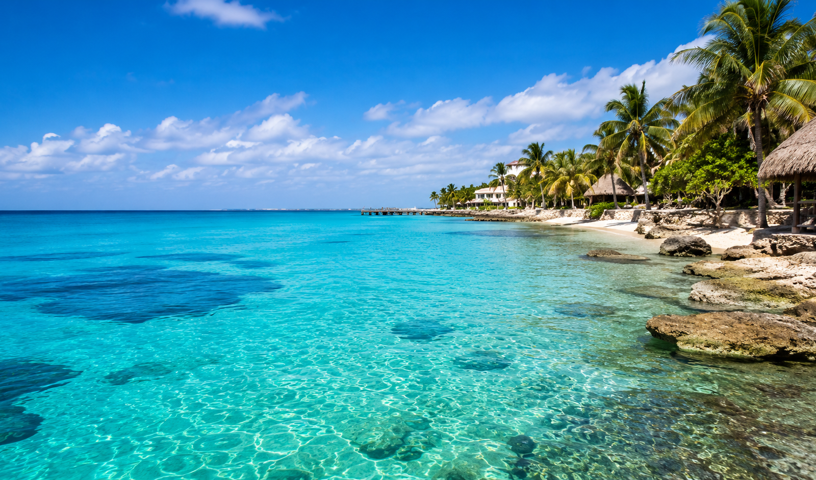 Clear Cozumel water and tropical conditions for scuba diving season planning