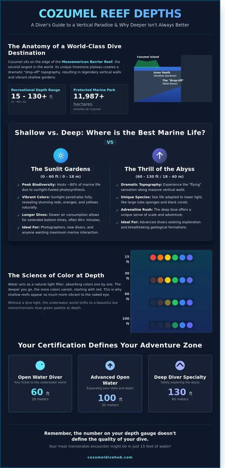 How deep are cozumel reefs