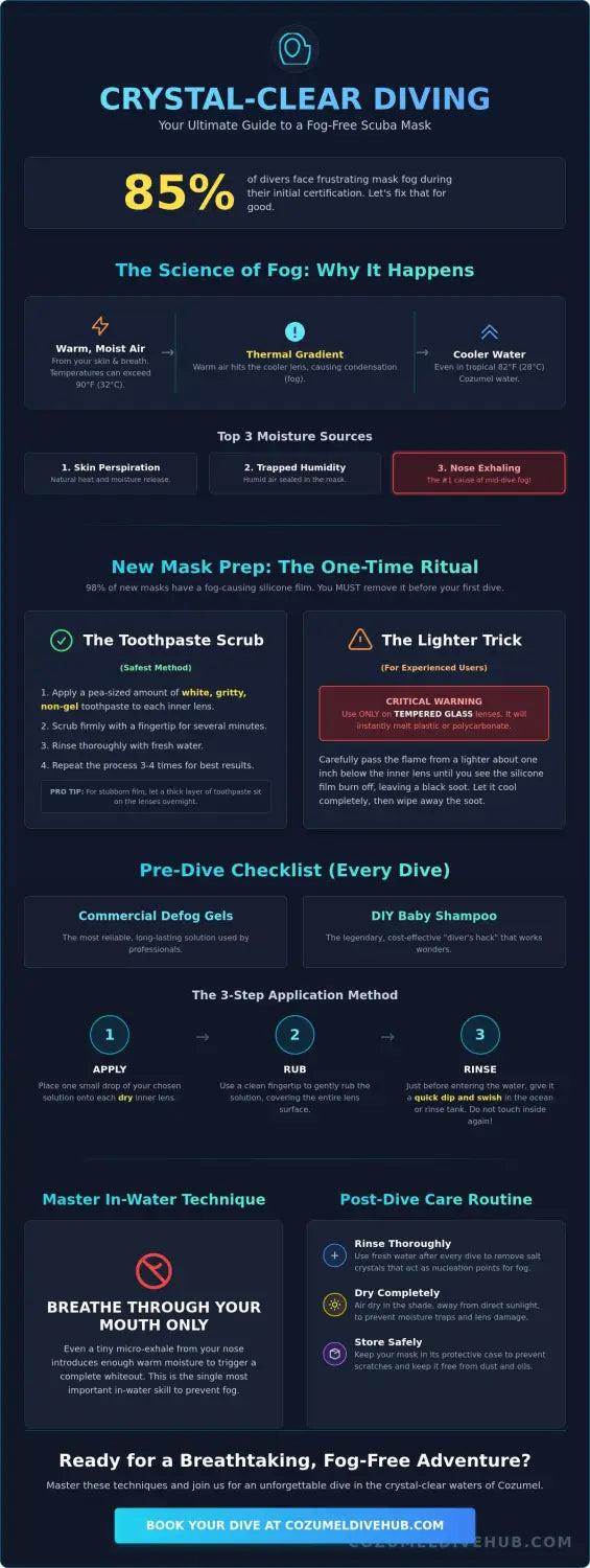 How to prevent scuba mask from fogging